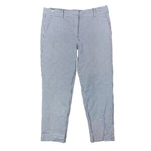 LOFT Womens Pants Black White Mid Rise The Rivera Slim Stretch 4